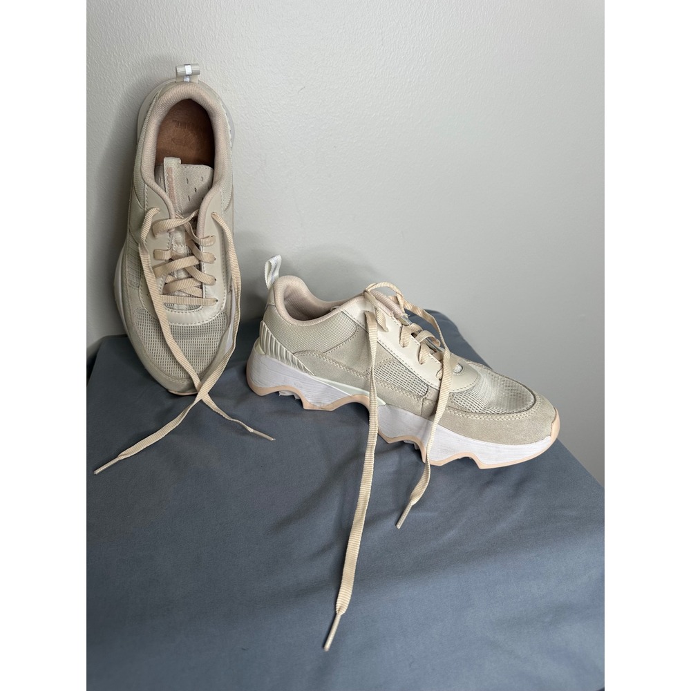 Sorel Kinetic Impact II Lace Sneakers Sea Salt Ceramic NL5097-697 Womens 9